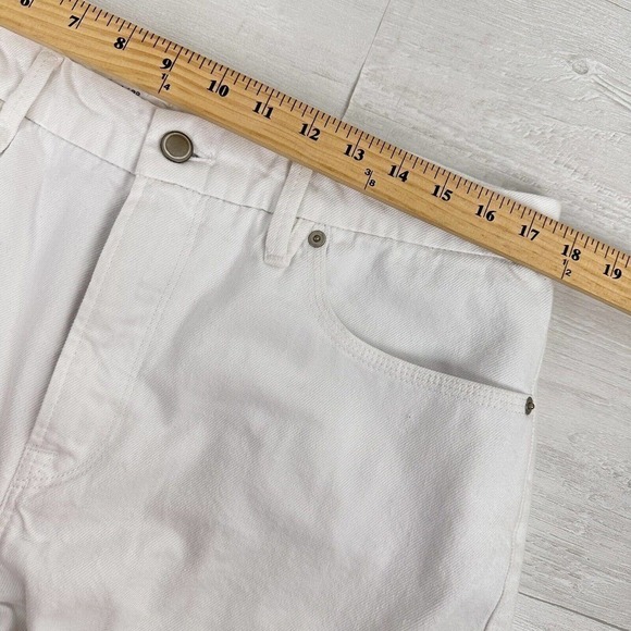 Good American Jeans 14/32 Waist 35‎ Good 90s Loose Fit Ripped Straight Leg White - Picture 12 of 16